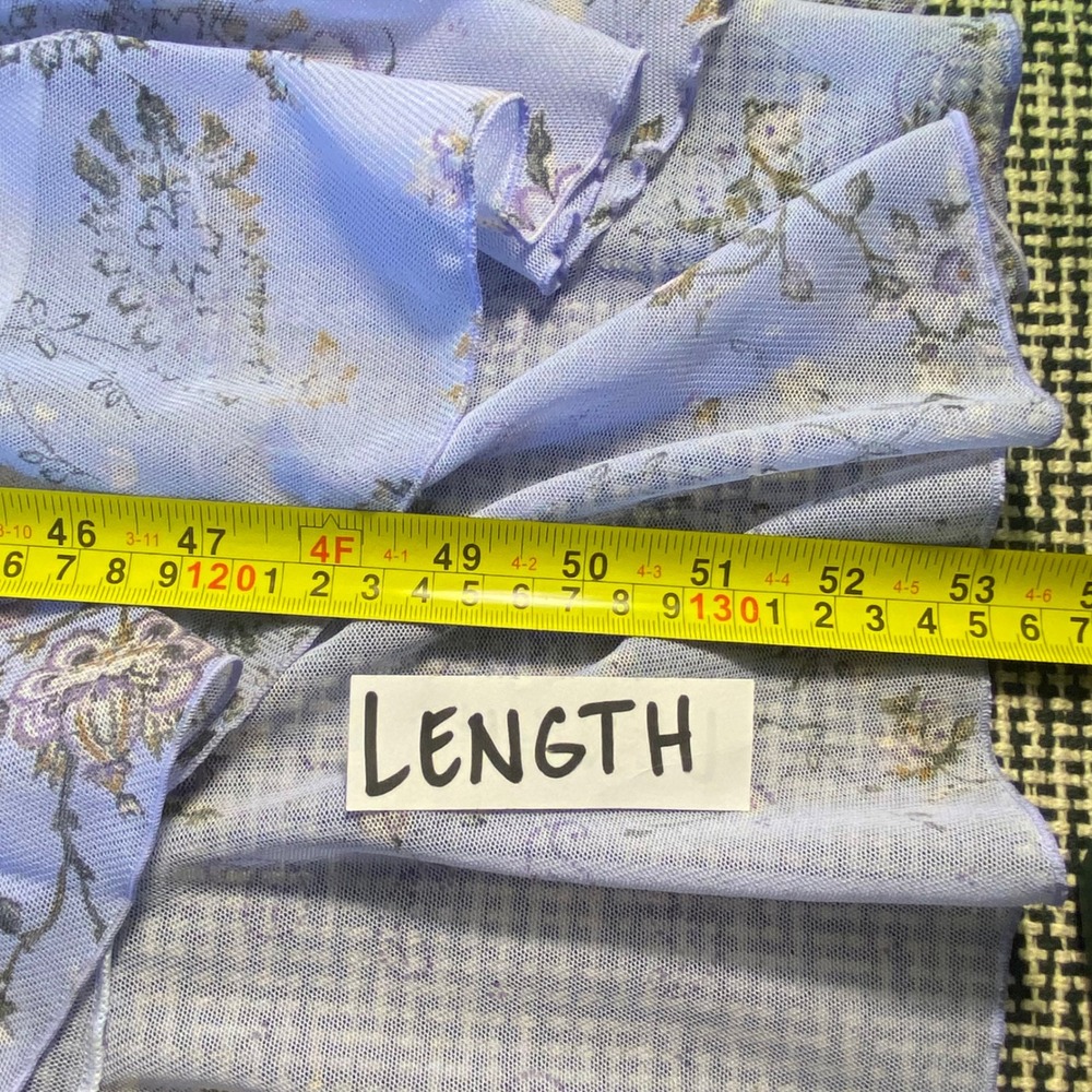 Vintage Dress Cottagecore whimsy Women Mesh Floral Ruffle 14 Purple Bulgaria - Picture 4 of 9